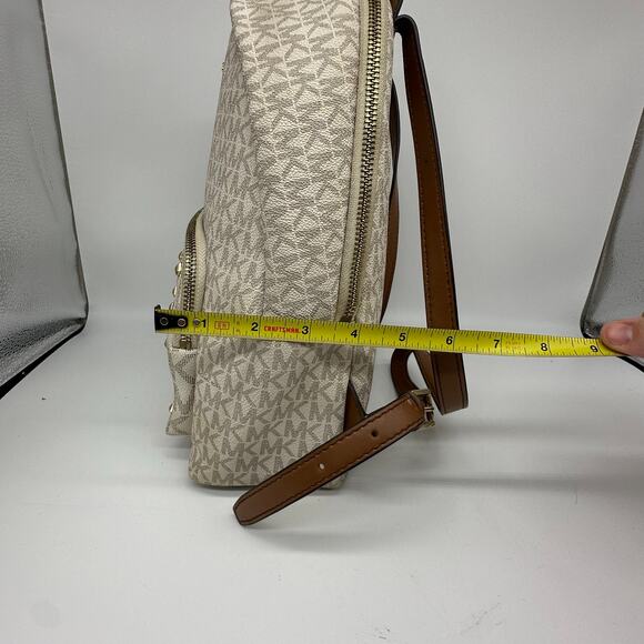 Michael Kors Jaycee Medium Vanilla Backpack and Wallet Gold Studded Pyramid main image 7